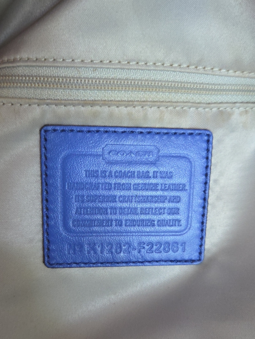 COACH Carolina Blue 2012 Madison Sophia Woven Leather Shoulder Bag - Picture 16 of 16